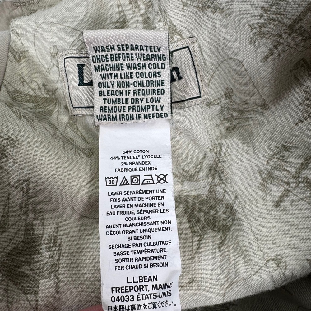 L.L.Bean Classic Fit Stone Tan 8" Inseam Shorts Mens Size 38 Cotton‎ Blend - Picture 7 of 12